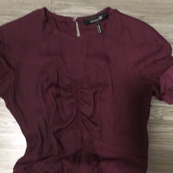 ISABEL MARANT TIERED BURGUNDY DRESS - Picture 8 of 9